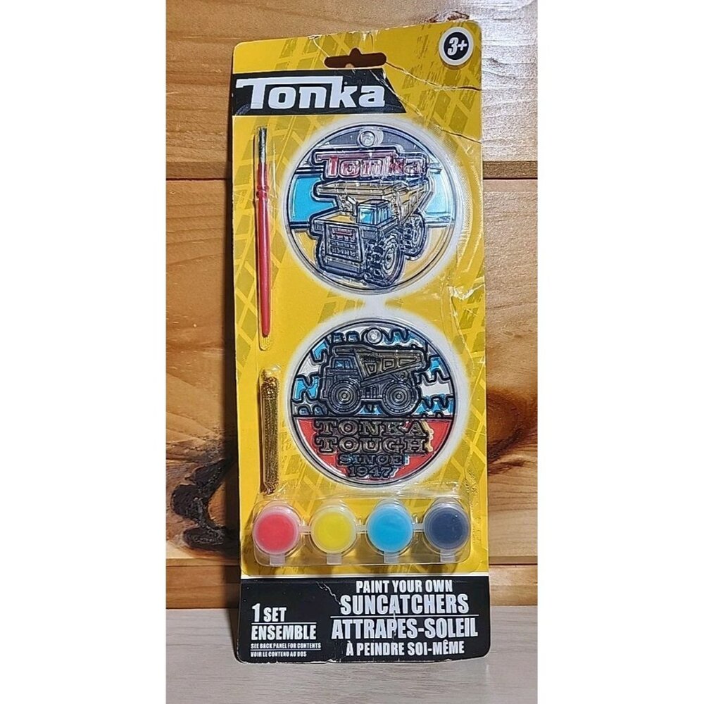 Tonka Trucks Paint & Display Your Own Suncatchers 3+ Paint Brush Incl Kid Crafts